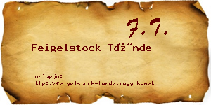 Feigelstock Tünde névjegykártya